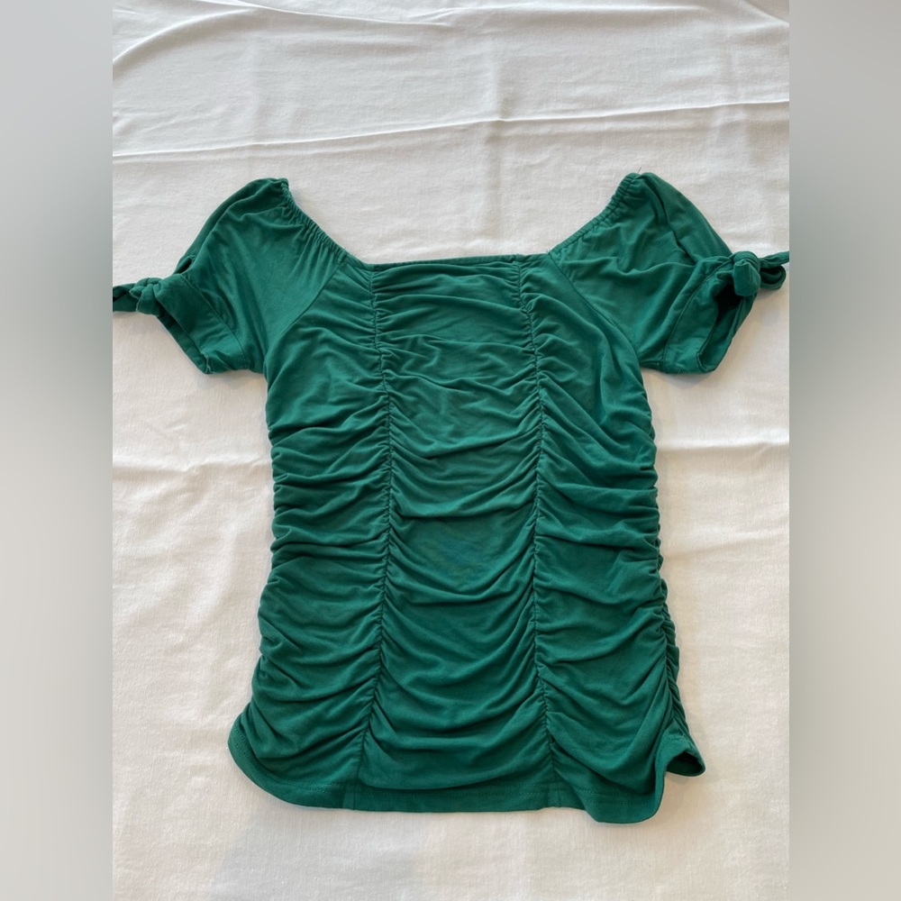 Sexy Rouched Green BodyCon Top